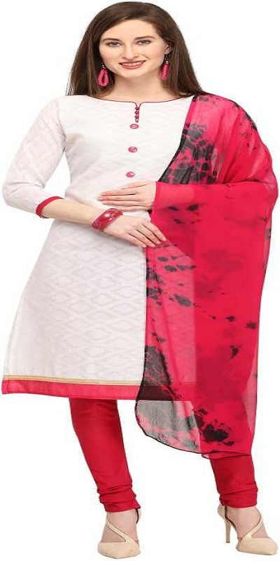 EthnicJunction Cotton Solid Salwar Suit Material  (Unstitched)